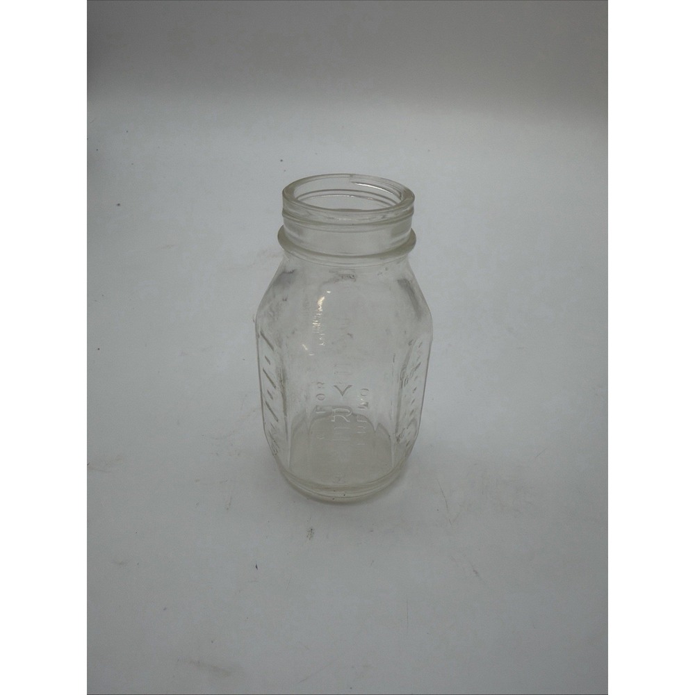 Evenflo Clear Glass Baby Bottle 4 oz with Instructions 1946 Made in USA
